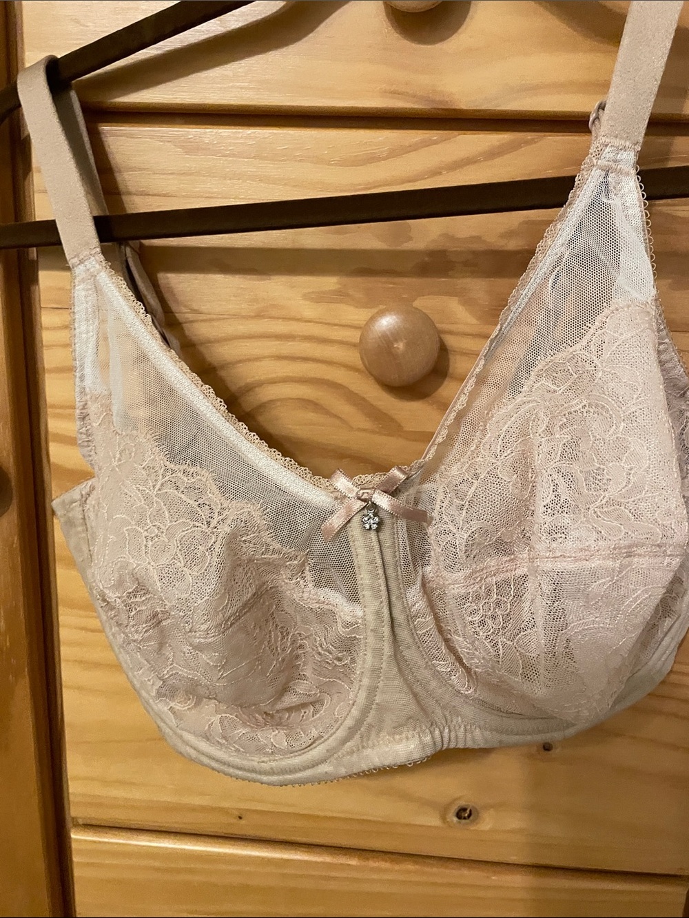 Wacoal Lace Underwire Bra in Light Beige Blush, 34G